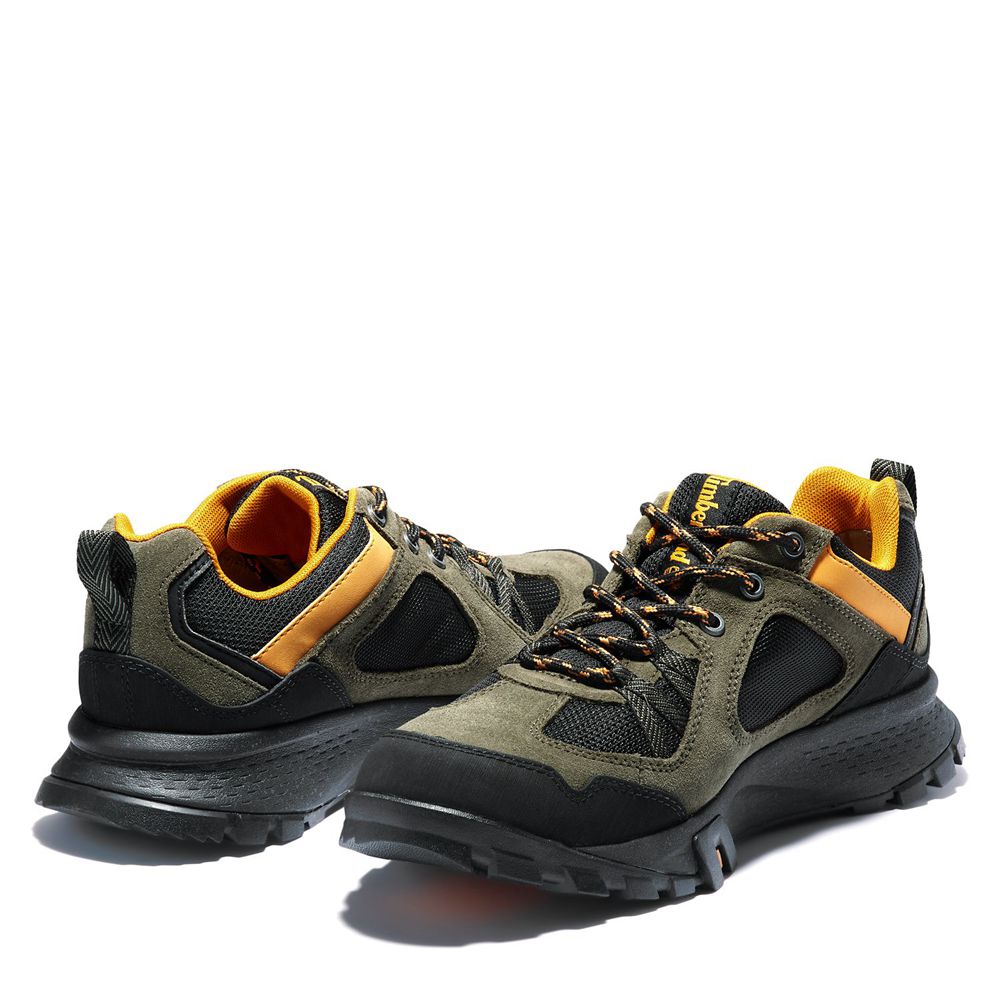 Botas Trekking Timberland Hombre Garrison Trail Waterproof Bajas Verde Oscuro - Chile BSN-942103